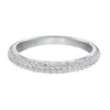 Artcarved Bridal Mounted with Side Stones Contemporary Diamond Wedding Band Tabitha 14K White Gold