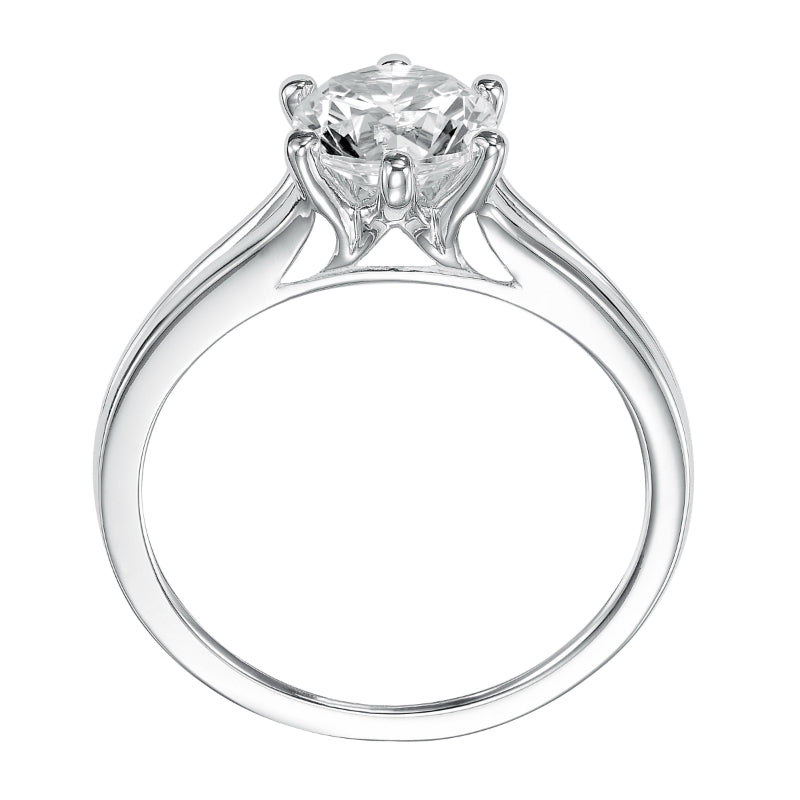 Artcarved Bridal Unmounted No Stones Classic Solitaire Engagement Ring Sylvia 14K White Gold