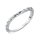 Artcarved Bridal Band No Stones Contemporary Twist Halo Wedding Band Lila 14K White Gold