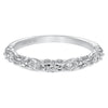 Artcarved Bridal Mounted with Side Stones Vintage Diamond Wedding Band 14K White Gold