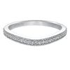 Artcarved Bridal Mounted with Side Stones Vintage Milgrain Diamond Wedding Band Analisa 14K White Gold