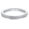 Artcarved Bridal Mounted with Side Stones Vintage Milgrain Diamond Wedding Band Devyn 14K White Gold