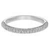 Artcarved Bridal Mounted with Side Stones Contemporary Bezel Halo Diamond Wedding Band Idalis 14K White Gold