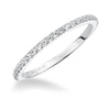 Artcarved Bridal Mounted with Side Stones Classic Diamond Wedding Band Ashlyn 14K White Gold