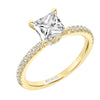 Artcarved Bridal Semi-Mounted with Side Stones Classic Engagement Ring Sybil 14K Yellow Gold