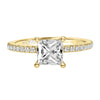 Artcarved Bridal Mounted with CZ Center Classic Engagement Ring Sybil 14K Yellow Gold