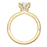 Artcarved Bridal Semi-Mounted with Side Stones Classic Engagement Ring Sybil 14K Yellow Gold