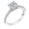 Artcarved Bridal Semi-Mounted with Side Stones Classic Diamond Engagement Ring Willa 14K White Gold