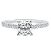 Artcarved Bridal Mounted with CZ Center Classic Diamond Engagement Ring Willa 14K White Gold