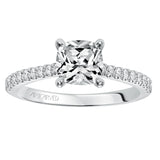 Artcarved Bridal Mounted with CZ Center Classic Diamond Engagement Ring Willa 14K White Gold