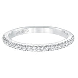 Artcarved Bridal Mounted with Side Stones Classic Diamond Wedding Band Willa 14K White Gold