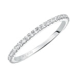 Artcarved Bridal Mounted with Side Stones Classic Diamond Wedding Band Gwendolyn 14K White Gold