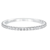 Artcarved Bridal Mounted with Side Stones Classic Diamond Wedding Band Gwendolyn 14K White Gold