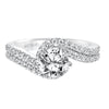 Artcarved Bridal Semi-Mounted with Side Stones Contemporary Diamond Engagement Ring Orla 14K White Gold