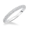 Artcarved Bridal Mounted with Side Stones Classic Pave Diamond Wedding Band Blair 14K White Gold