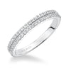 Artcarved Bridal Mounted with Side Stones Classic Halo Diamond Wedding Band Dorothy 14K White Gold