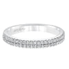 Artcarved Bridal Mounted with Side Stones Classic Halo Diamond Wedding Band Morgan 14K White Gold