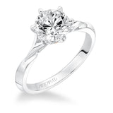 Artcarved Bridal Mounted with CZ Center Classic Solitaire Engagement Ring Rory 14K White Gold Primary & 14K Rose Gold