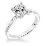Artcarved Bridal Mounted with CZ Center Classic Solitaire Engagement Ring Nelly 14K White Gold