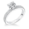 Artcarved Bridal Semi-Mounted with Side Stones Classic Diamond Engagement Ring Pippa 14K White Gold