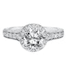 Artcarved Bridal Mounted with CZ Center Vintage Halo Engagement Ring Winslet 14K White Gold