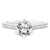 Artcarved Bridal Mounted with CZ Center Classic Diamond Engagement Ring Milly 14K White Gold