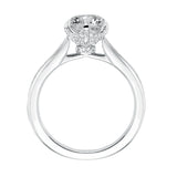 Artcarved Bridal Semi-Mounted with Side Stones Classic Diamond Engagement Ring Milly 14K White Gold