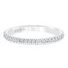 Artcarved Bridal Mounted with Side Stones Classic Halo Diamond Wedding Band Liv 14K White Gold