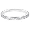 Artcarved Bridal Mounted with Side Stones Classic Halo Diamond Wedding Band Evangeline 14K White Gold