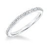 Artcarved Bridal Mounted with Side Stones Classic Halo Diamond Wedding Band Taylor 14K White Gold