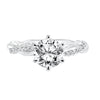 Artcarved Bridal Mounted with CZ Center Contemporary Twist Engagement Ring Marnie 14K White Gold