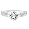 Artcarved Bridal Mounted with CZ Center Classic Diamond Engagement Ring Eloise 14K White Gold