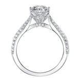 Artcarved Bridal Mounted with CZ Center Classic Diamond Engagement Ring Eloise 14K White Gold