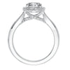 Artcarved Bridal Mounted with CZ Center Classic Halo Engagement Ring Maisy 14K White Gold