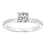 Artcarved Bridal Mounted with CZ Center Classic Diamond Engagement Ring Marci 14K White Gold
