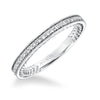 Artcarved Bridal Mounted with Side Stones Contemporary Rope Diamond Wedding Band Keira 14K White Gold