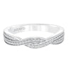 Artcarved Bridal Mounted with Side Stones Contemporary Twist Halo Diamond Wedding Band Eliana 14K White Gold