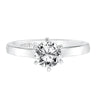 Artcarved Bridal Mounted with CZ Center Classic Solitaire Engagement Ring Jesse 14K White Gold