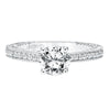 Artcarved Bridal Semi-Mounted with Side Stones Contemporary Twist Diamond Engagement Ring Juno 14K White Gold