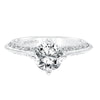 Artcarved Bridal Mounted with CZ Center Vintage Heritage Engagement Ring Jessamine 14K White Gold