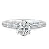 Artcarved Bridal Mounted with CZ Center Vintage Filigree Diamond Engagement Ring Ramona 14K White Gold