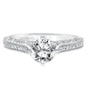 Artcarved Bridal Mounted with CZ Center Vintage Heritage Engagement Ring Juliana 14K White Gold