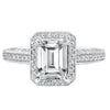 Artcarved Bridal Mounted with CZ Center Vintage Heritage Engagement Ring Velma 14K White Gold