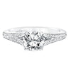 Artcarved Bridal Mounted with CZ Center Classic Diamond Engagement Ring Rosalind 14K White Gold