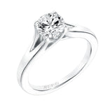 Artcarved Bridal Unmounted No Stones Classic Solitaire Engagement Ring Kathleen 14K White Gold