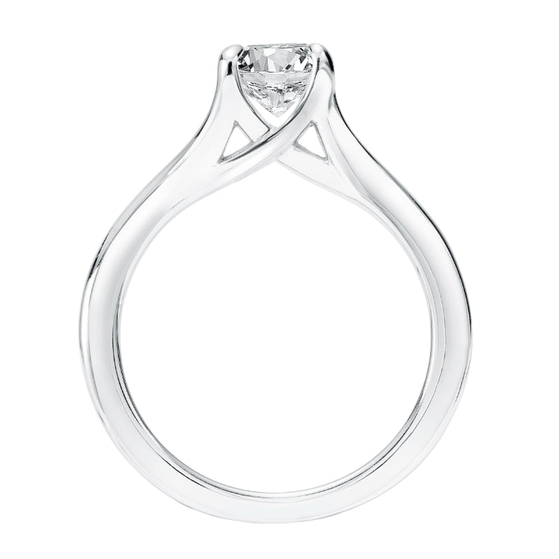 Artcarved Bridal Mounted with CZ Center Classic Solitaire Engagement Ring Kathleen 14K White Gold
