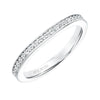 Artcarved Bridal Mounted with Side Stones Classic Solitaire Diamond Wedding Band Kathleen 14K White Gold