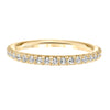 Artcarved Bridal Mounted with Side Stones Classic 3-Stone Diamond Wedding Band Claudia 14K Yellow Gold