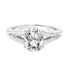 Artcarved Bridal Mounted with CZ Center Classic Diamond Engagement Ring Amity 14K White Gold