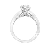 Artcarved Bridal Mounted with CZ Center Classic Diamond Engagement Ring Amity 14K White Gold